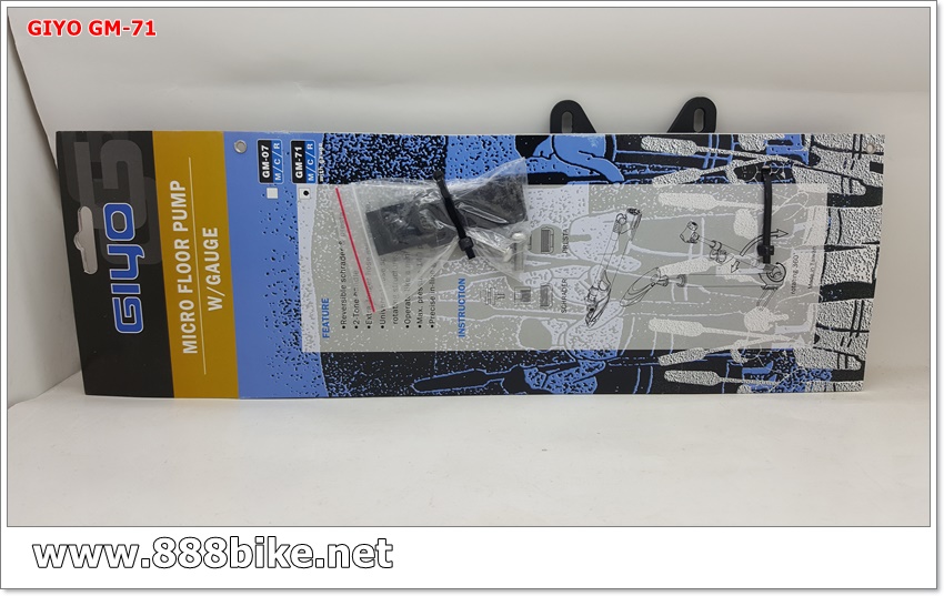 สูบมือพกพา แบบตั้งพื้น Giyo micro floor pump GM-71 (มีเกจ์)