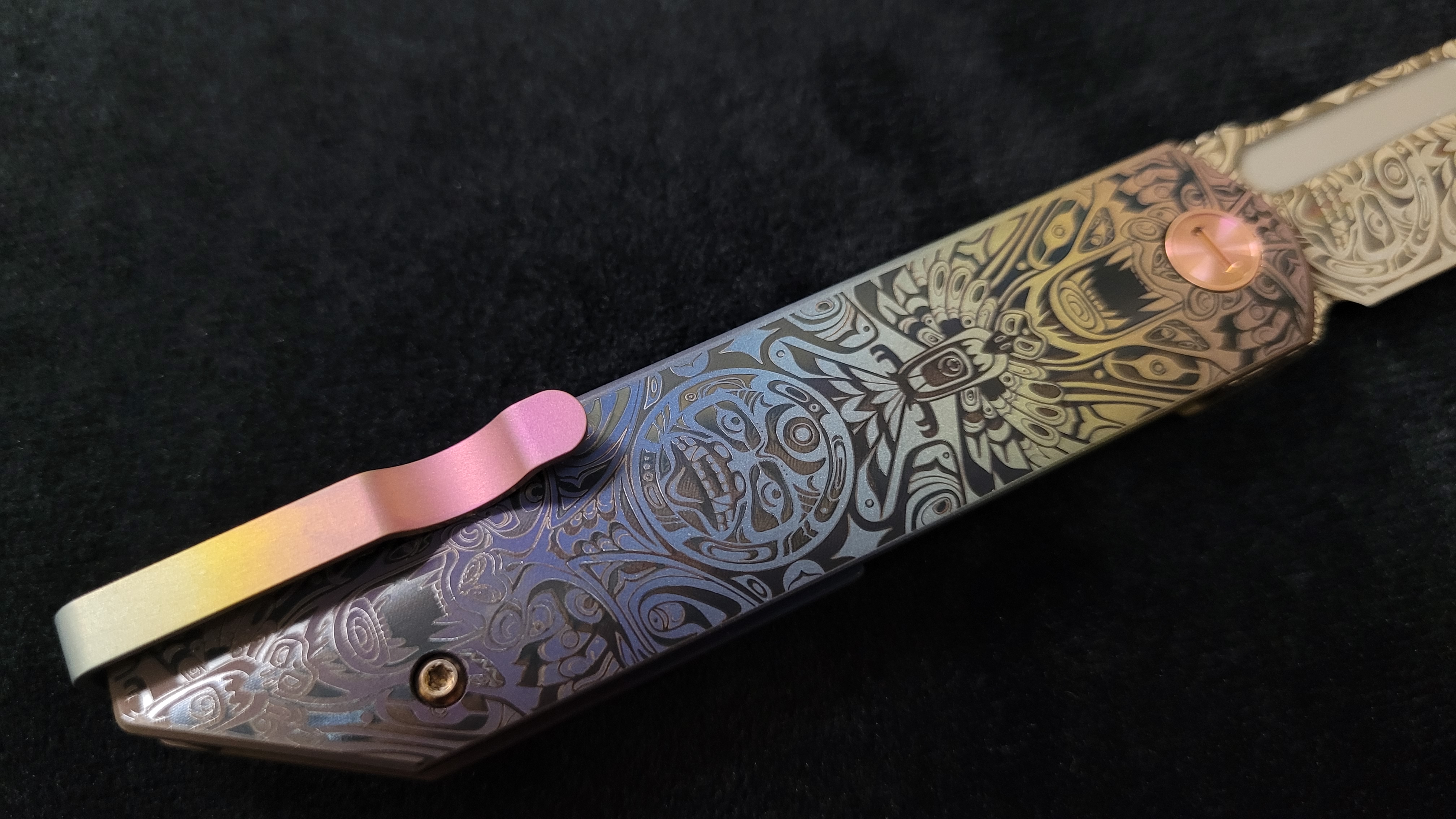 Native Art Revenge "Fukushu" Front Flipper Pink/Red/Orange Top Radiant