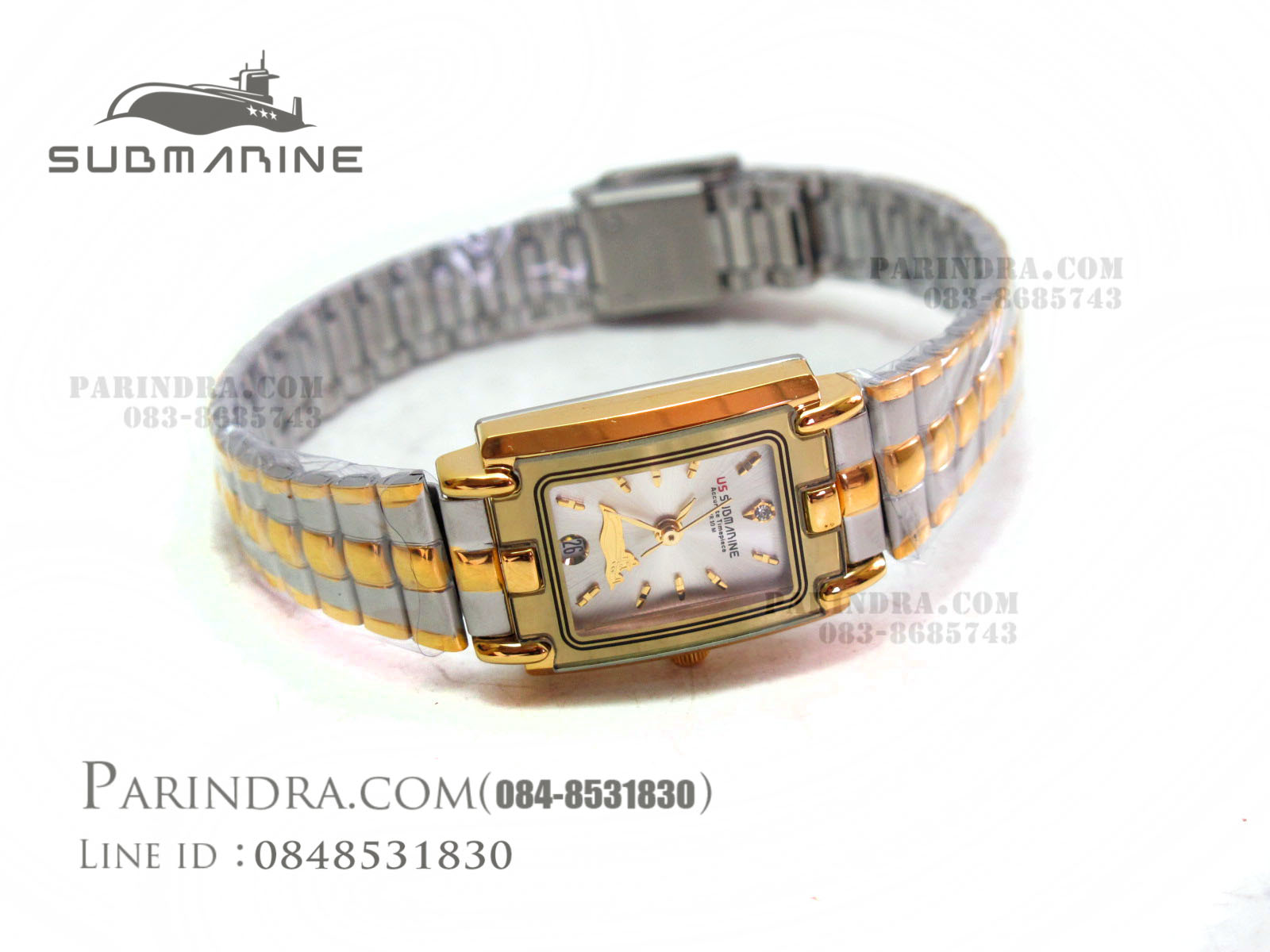 นาฬิกา U.S. submarine รุ่น S1014L สายสามกษตริย์หน้าปัดสีเงิน