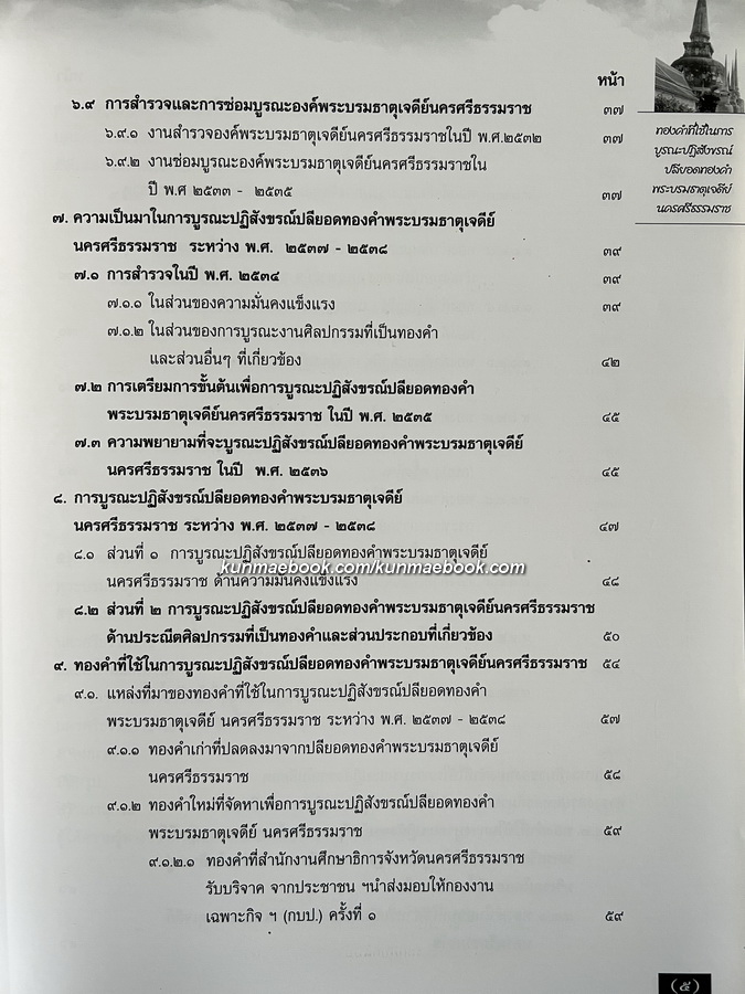 ทองคำที่ใช้ในการบูรณะปฏิสังขรณ์ ปลียอดทองคำพระบรมธาตุเจดีย์