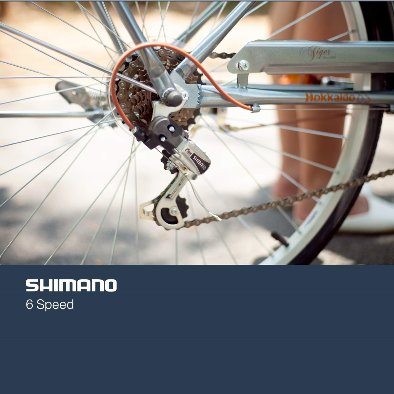 จักรยานแม่บ้าน Tiger hokkaido City bike รุ่น ฮอกไกโด ล้อ 26 นิ้ว พร้อมตะกร้าวินเทจ 7speed