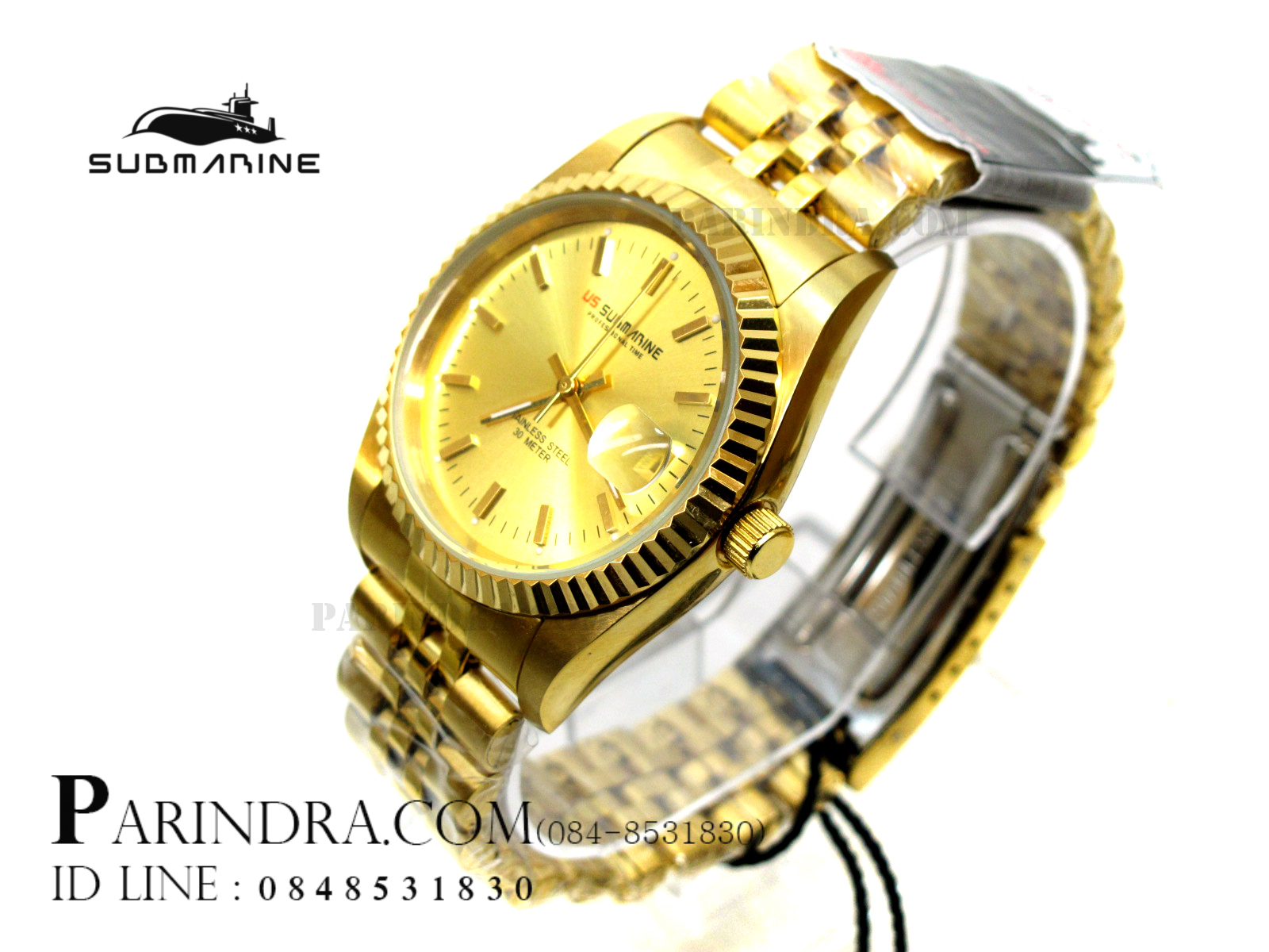 นาฬิกา US submarine รุ่น SUB108 D คู่ สุดคุ้ม สีทองล้วน