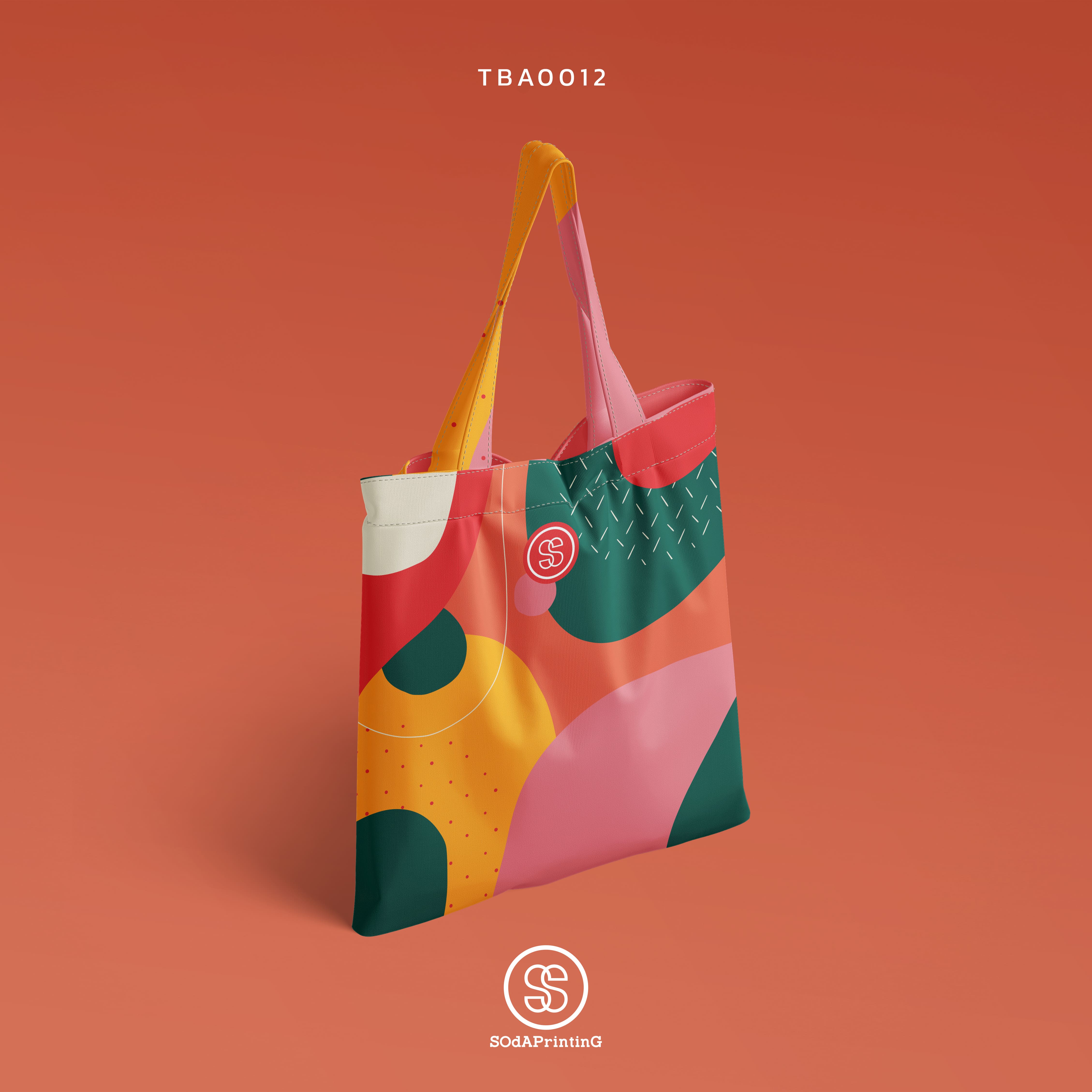 กระเป๋าผ้าแคนวาส พิมพ์ลาย Summer Orange TBA0012 #SOdABag #SOdAPrintinG #กระเป๋า #กระเป๋าผ้า