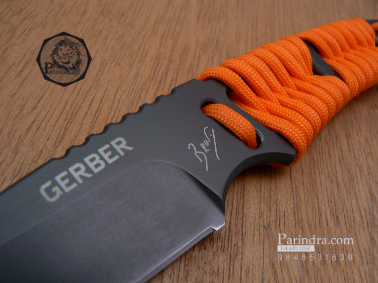 มีดใบตาย Gerber Bear Grylls Paracord Fixed Blade รุ่นเชือกพาราคอร์ดส้ม (OEM)