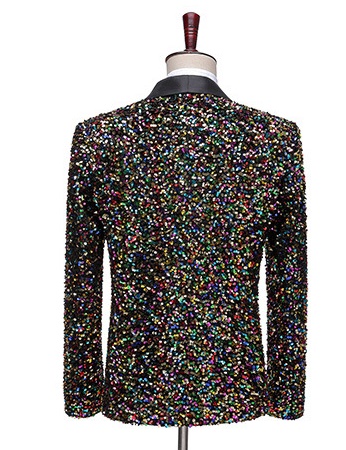 Pre-order เสื้อสูทชาย สูทแฟชั่น สูทกลิตเตอร์ สีรุ้ง