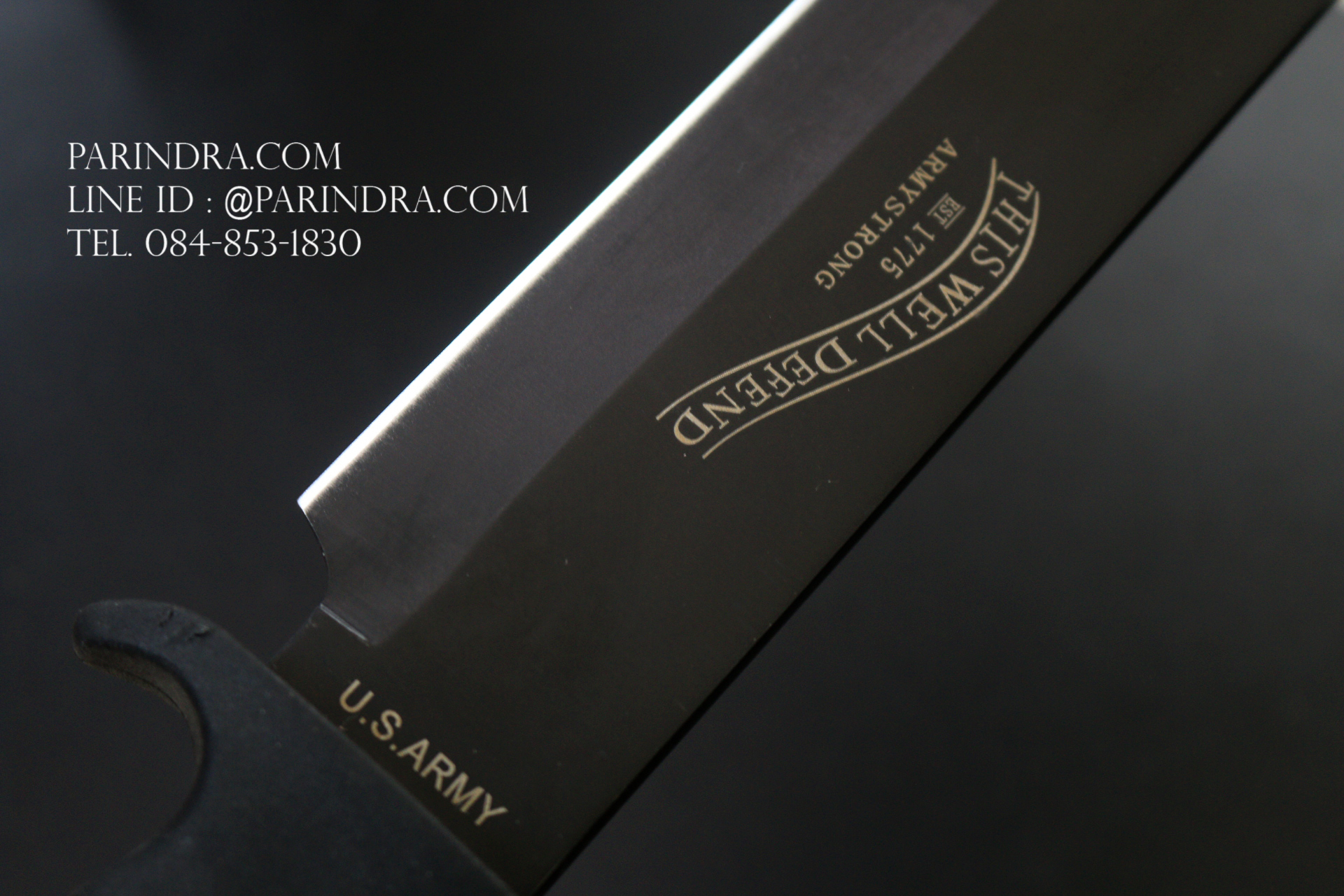 มีดใบตาย Army Strong Model A-1008 ขนาด 14.75 นิ้ว ใบดำ OEM