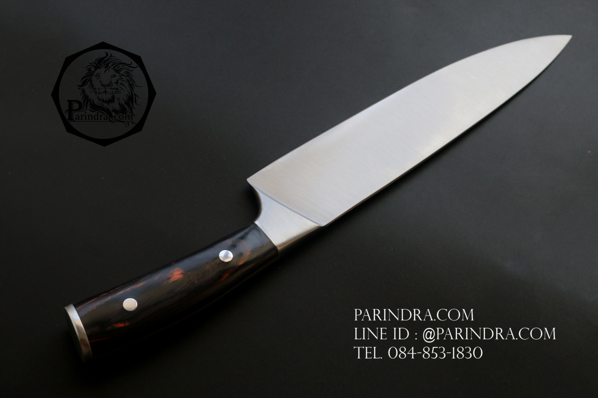 มีดทำครัวใบตาย Rhino Brand No.8904 ด้ามไม้ ขนาดใบ 8 นิ้ว ปลายแหลม คมสุดๆ (ของแท้)