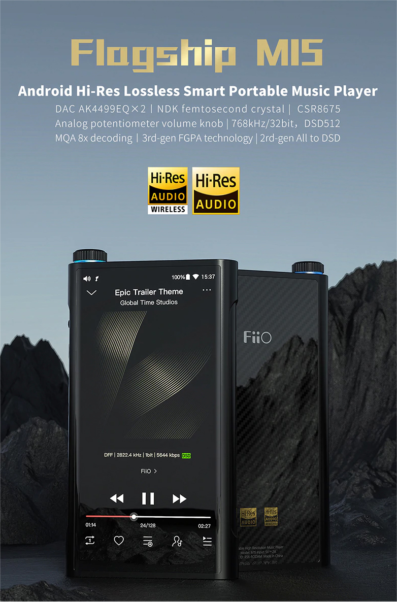 ขาย FiiO M15 สุดยอด DAP พกพาระดับเรือธง แห่งยุค รองรับ Bluetooth 5.0 atpX , Tidal , Spotify , LDAC