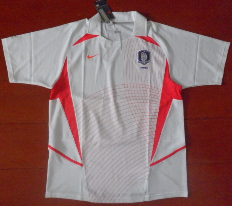 เสื้อฟุตบอล ทีมชาติเกาหลีใต้ ชุดเยือน ชุดลุยศึกฟุตบอลโลก 2002 ใหม่ XXL-Size / KOREA Football Shirt Away Kit World Cup 2002 Jersey NEW XXL-Size