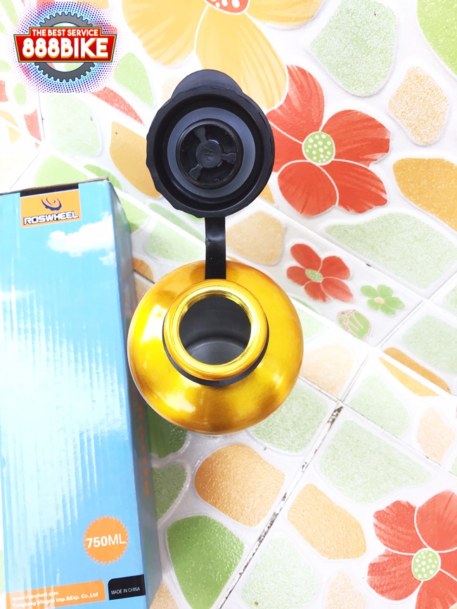กระป๋องน้ำ อลูมิเนียม Roswheel 750มล. (52136)มีสีทอง