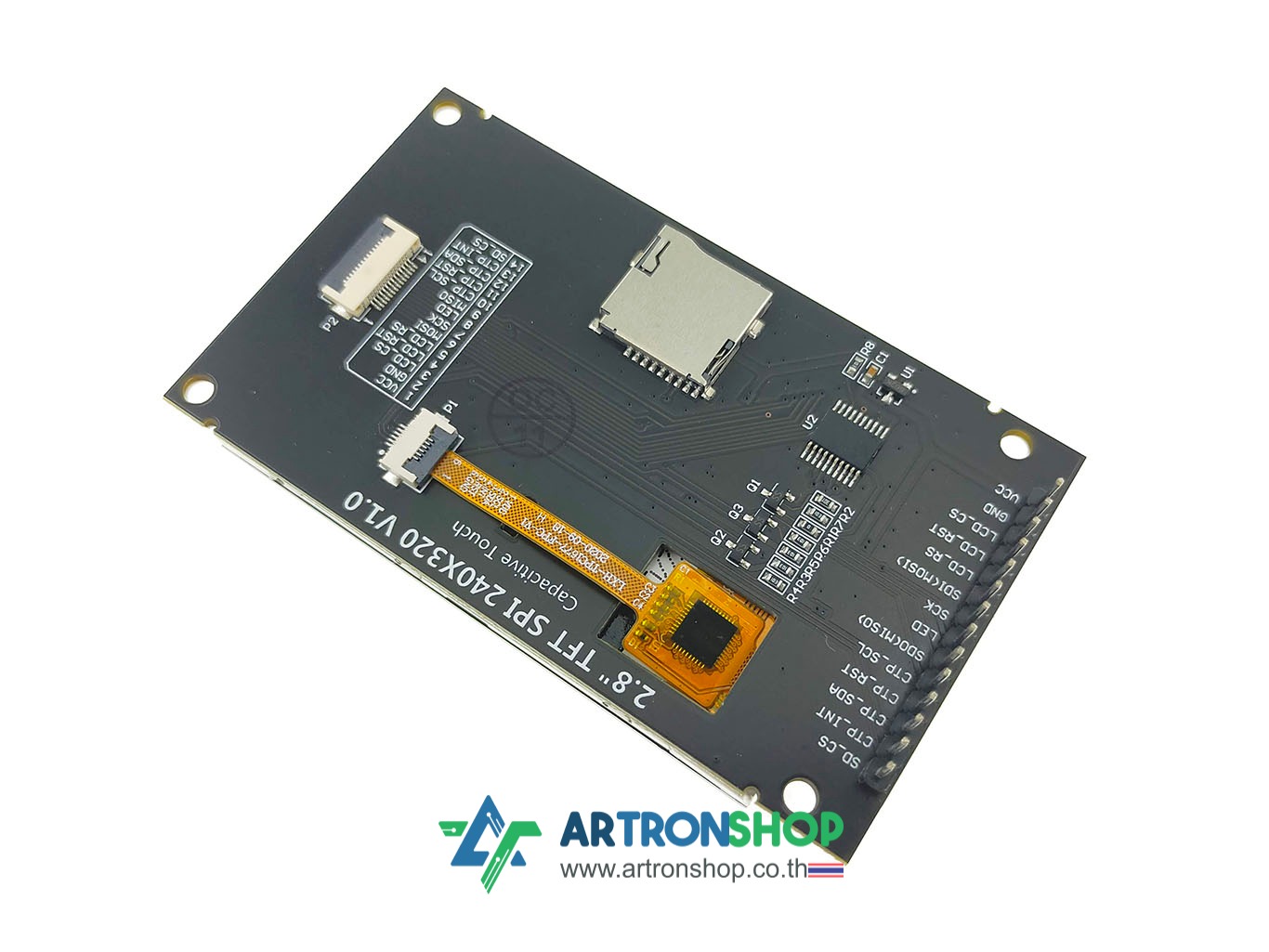 จอ TFT LCD ขนาด 2.8 นิ้ว ทัช Capacitive ILI9341V 4-Wire SPI