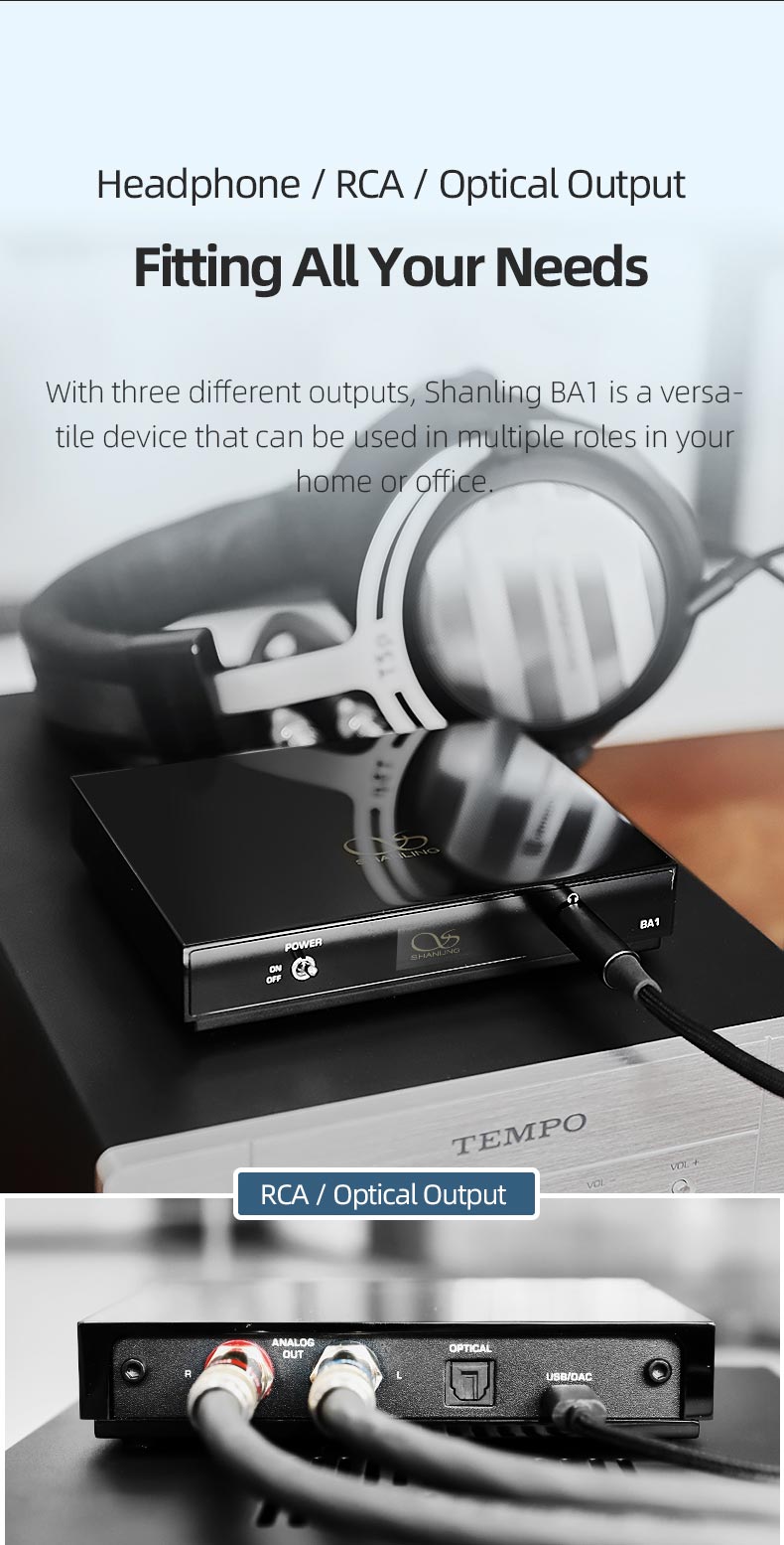 ขาย Shanling BA1 DAC/AMP ตัวรับสัญญาณ Bluetooth แบบตั้งโต๊ะ