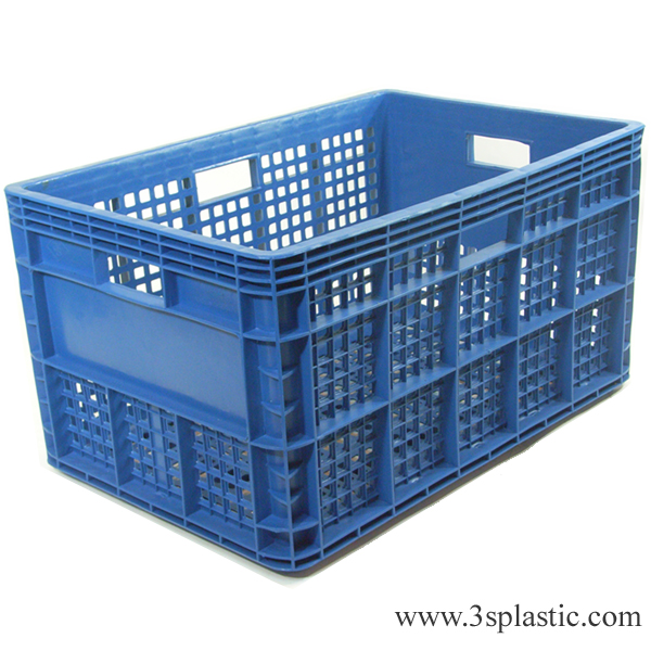 NO.426 ลังพลาสติกโปร่ง EXT. 37.0 x 55.5 x 30.5. HDPE แพ็ค 3 ใบ