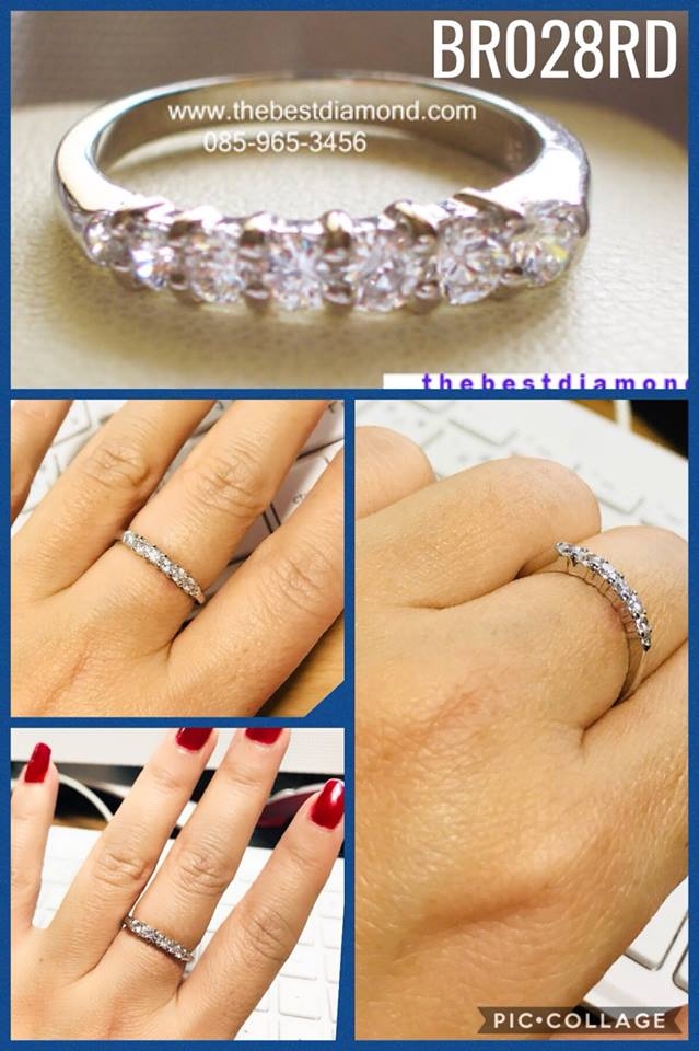 BR028+++แหวนแถวเพชรไล่ระดับ+++ งานมีดีไซน์เพชรไล่จากเม็ดเล็กไปใหญ่ ดูดี งานเรียบร้อย ใส่ได้นานไม่เบื่อ ใส่ติดนิ้วได้ทุกวันเลยนะคะ