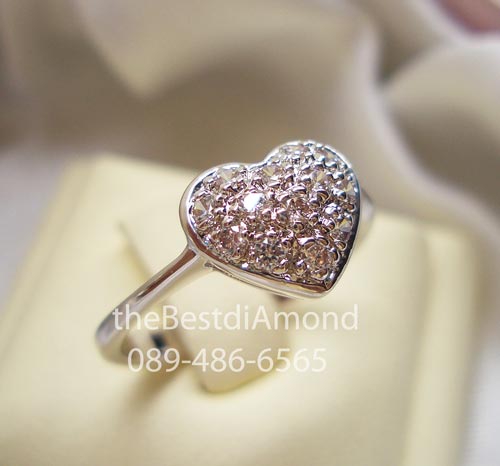 BR965RD+++แหวนหัวใจจิกไข่ปลา+++แหวนแบบยอดนิยม ทุกยุคทุกสมัย มีคนถามแบบนี้มาเยอะ กี่ปีกี่ยังครองความนิยม ฝังแบบจิกไข่ปลานูนๆหน่อยค่ะ