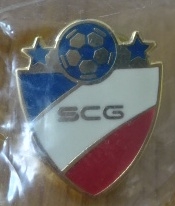 เข็มกลัด ฟุตบอล ทีมชาติเซอร์เบีย แอนด์ มอนเตเนโกร - ตราสัญลักษณ์ FSSCG ใหม่ / SERBIA AND MONTENEGRO National Football Team Pin - FSSCG Logo NEW