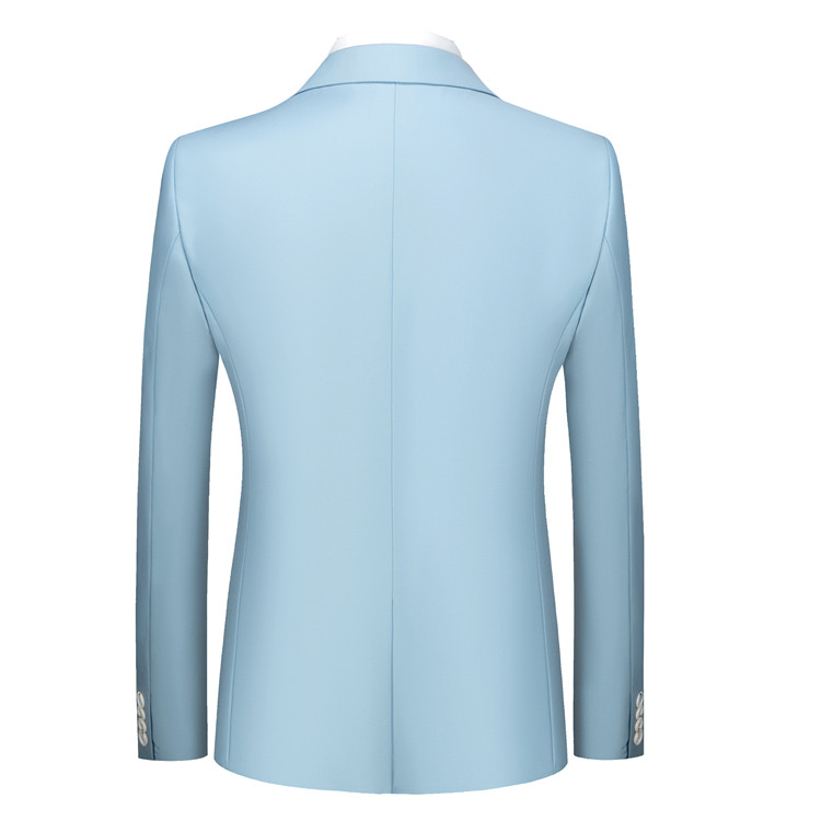 Pre-order เสื้อสูทชาย สีฟ้า ทรงสลิม สไตล์เกาหลี