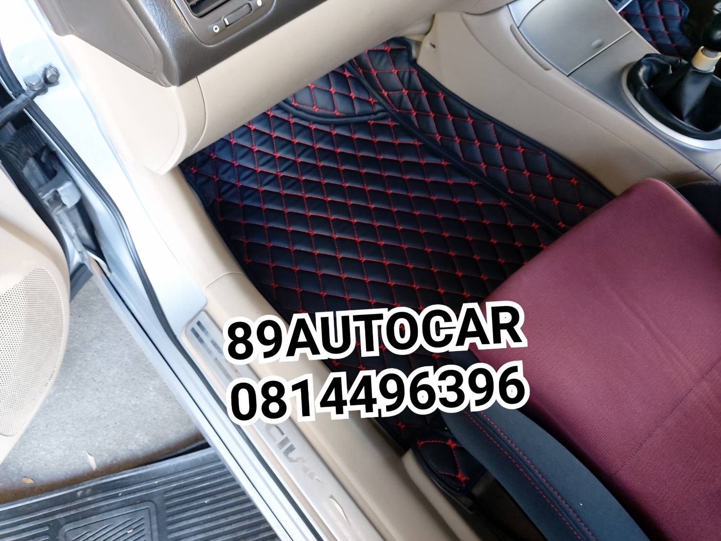 หนัง PU ปูพื้นรถ Honda Civic Dimension เข้ารูป เต็มคัน