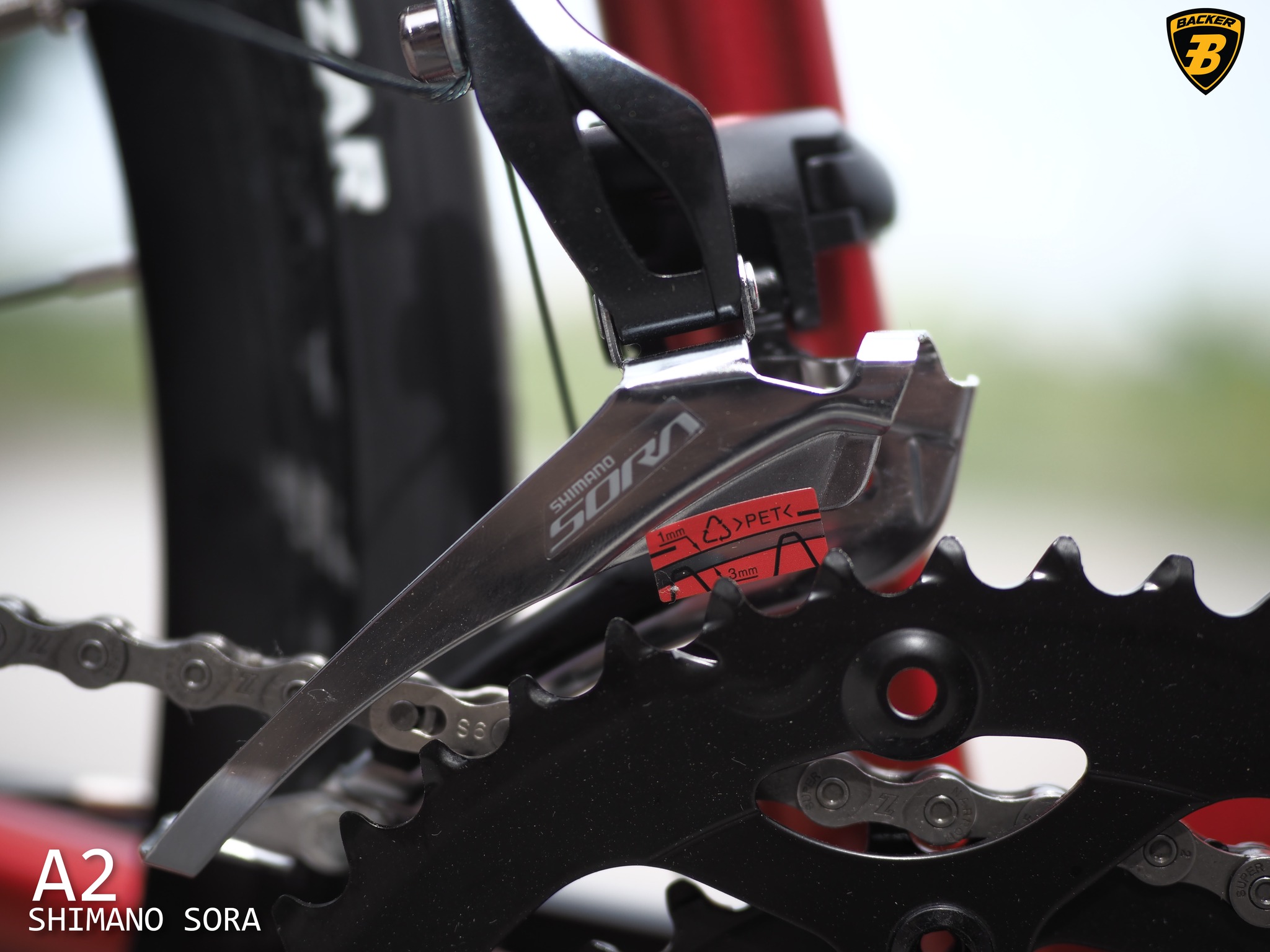 จักรยานเสือหมอบ BACKER A2 เกียร์ Shimano Sora 2*9 สปีด, เฟรมอลู ตะเกียบคาร์บอน ล้อ 700C ปี 2022