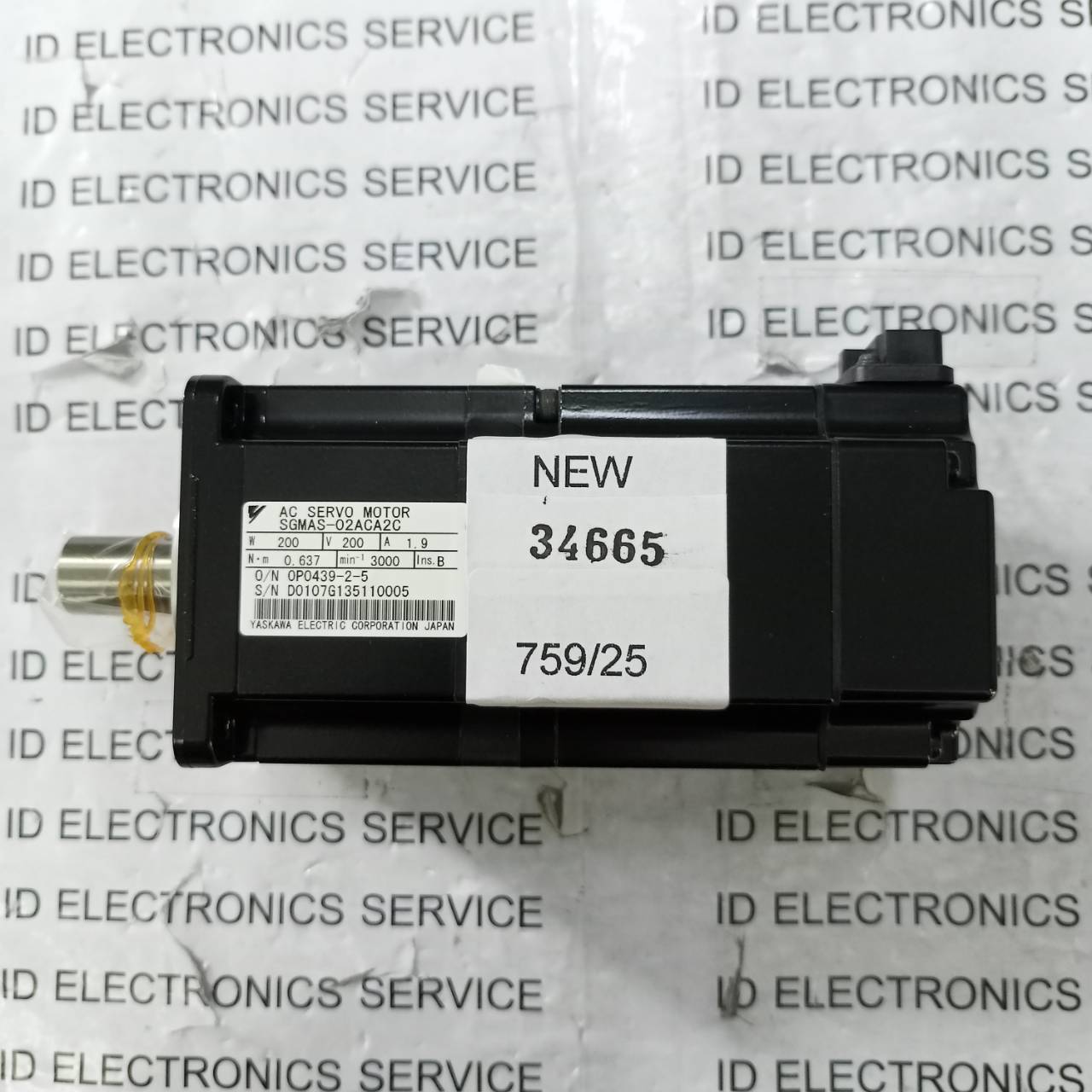 SGMAS-02ACA2C SERVO MOTOR " YASKAWA "