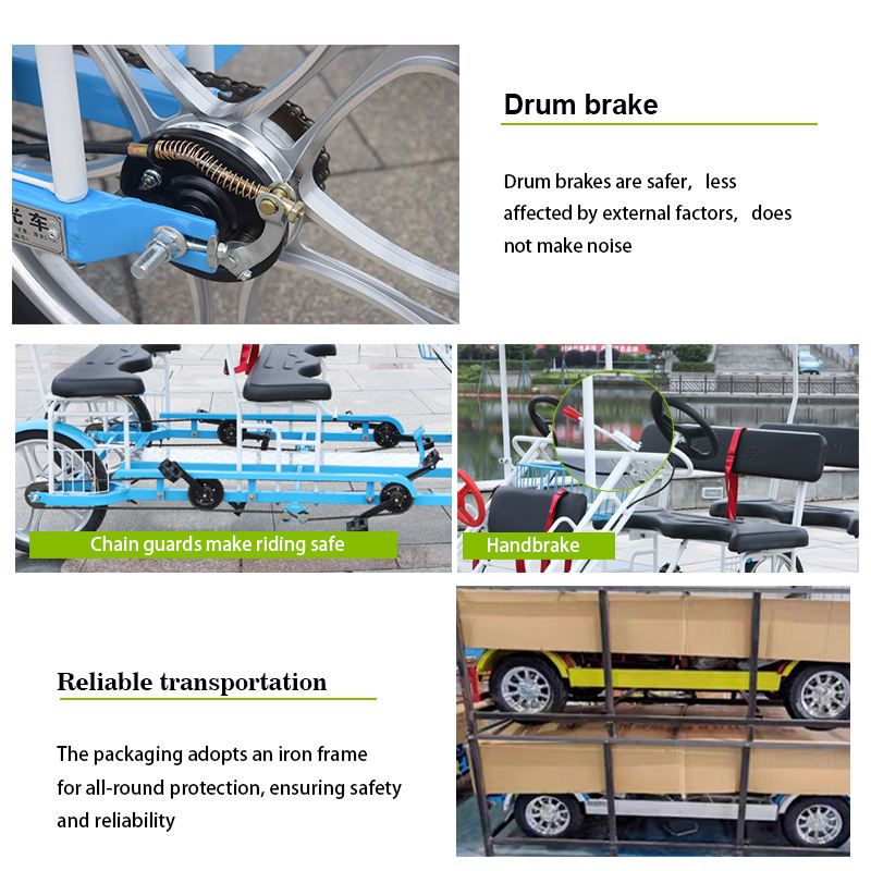 6-Seater Surrey Bike – Favorite FO-02 Tandem Family Bike | 500kg Load Capacity | Drum Brake | Resort & Park Use