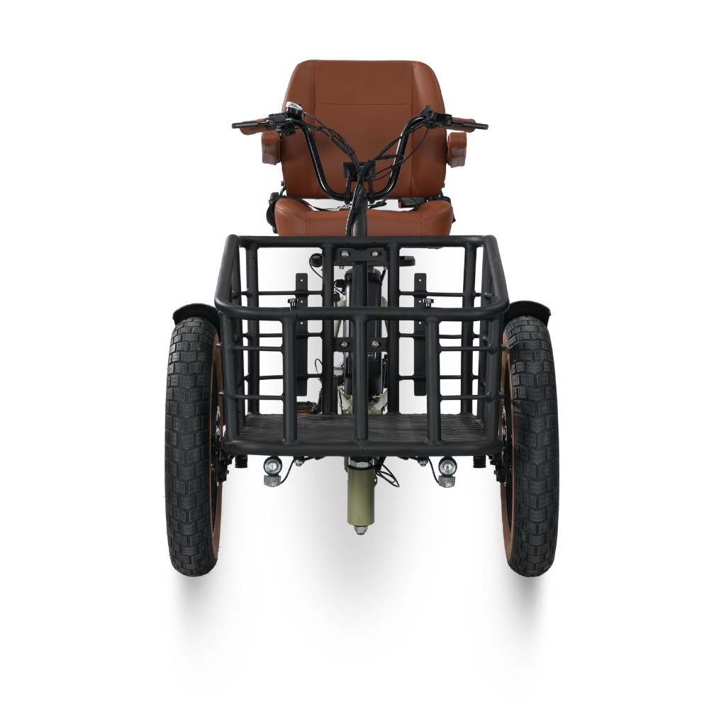 VELOMOVE VMST4 จักรยานสามล้อไฟฟ้าบรรทุกหน้า | มอเตอร์ 500W Bafang | แบตซัมซุง 48V20Ah | ยางแฟตไทร์ 20x4.0