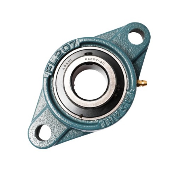 ตลับลูกปืนตุ๊กตา ทรงวงรี (รูปไข่) รูเพลา 1.1/4 นิ้ว ( 1นิ้ว 2หุน) ASAHI อาซาฮี รุ่น UCFL207-20 Pn.A211-0165 (แท้) ##