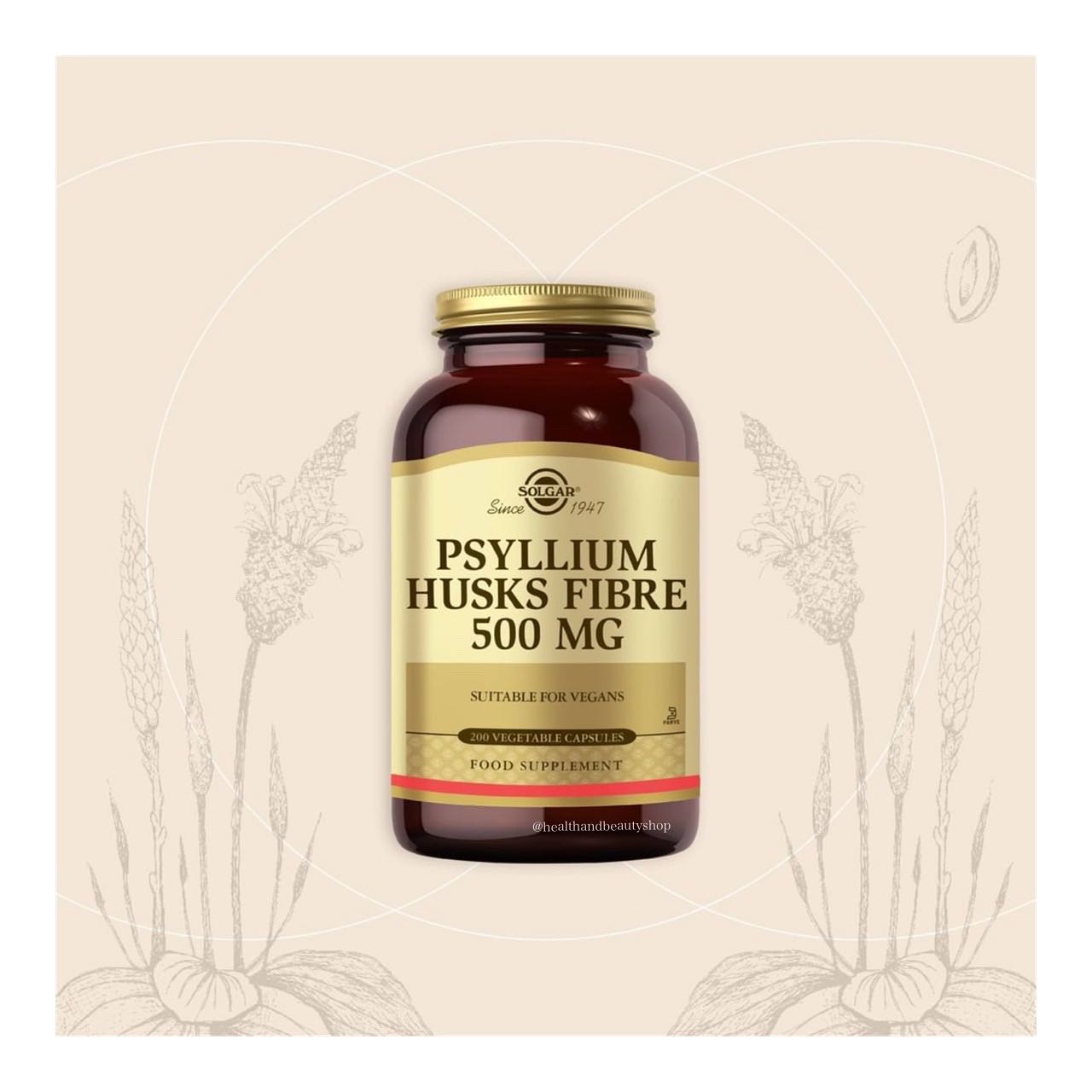 Solgar, Psyllium Husks Fiber 500 mg 200 Vegetable