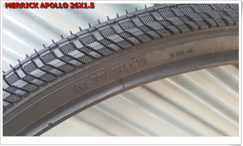 ยางนอกขอบลวด Merrick รุ่น Apollo, 26x1.75 ,80PSI,(2602)E523 (kerry350บาท)(EMS150บาท)