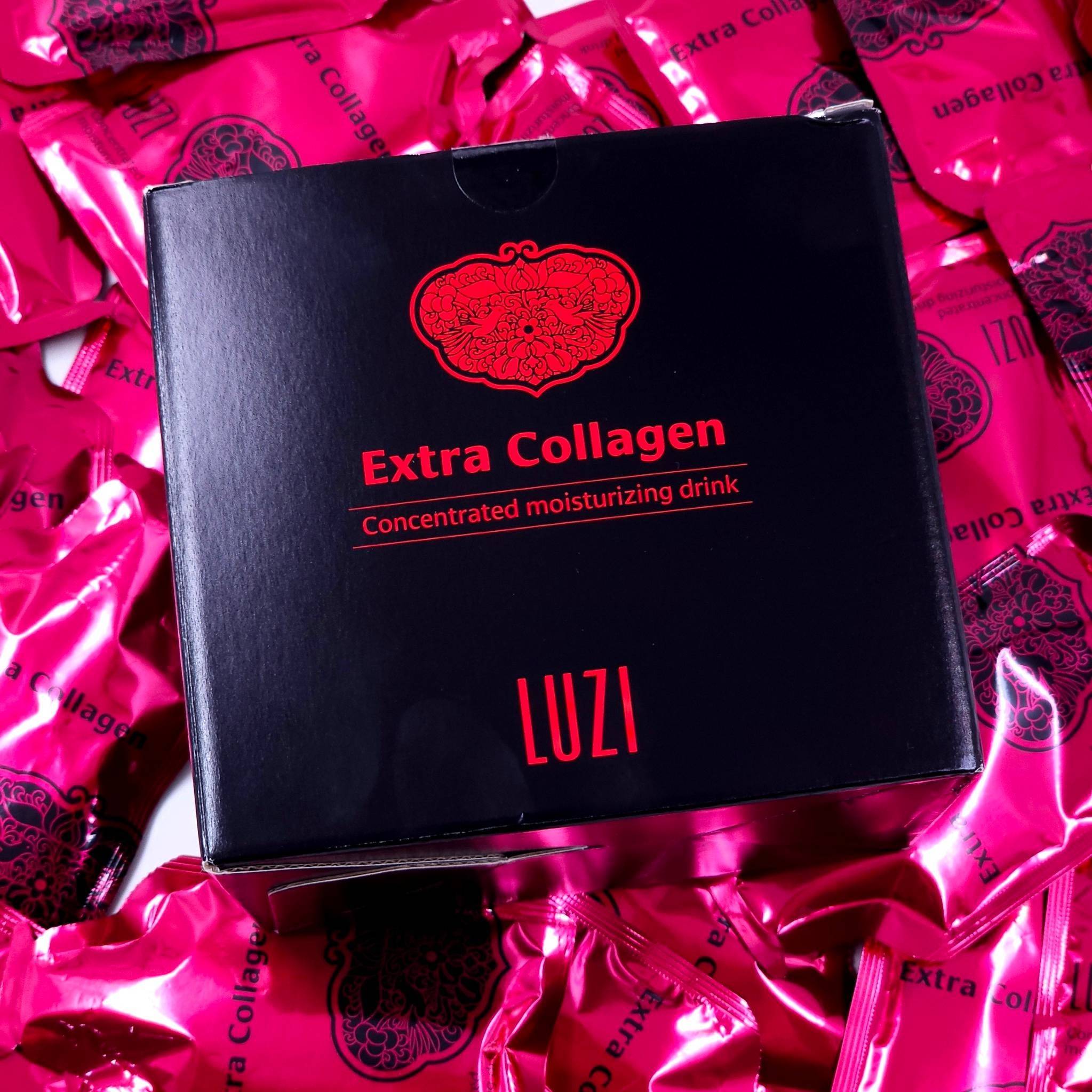 **ลอตใหม่** คอลลาเจนสดชนิดดื่ม Luzi extra collagen 30 ซอง รับรางวัลจากนิตยสาร vogue ต่อเนื่อง 10 ปี