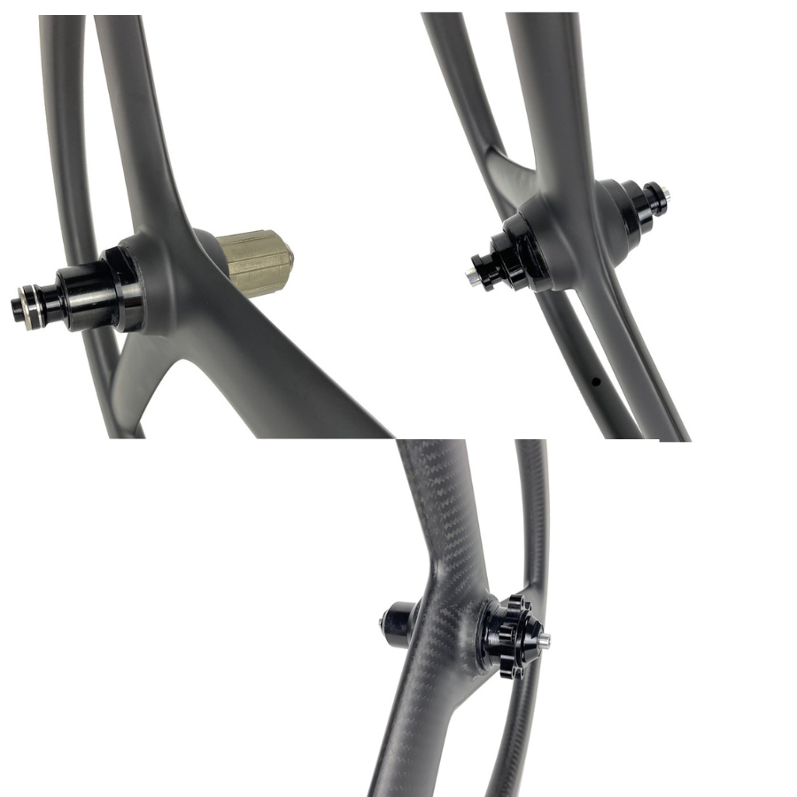 ล้อคาร์บอนมินิไบค์ Zero TS451-R TRI-SPOKE 451mm – ล้อหน้า/ล้อหลัง ระบบ Rim Brake สำหรับ Dahon, Brompton
