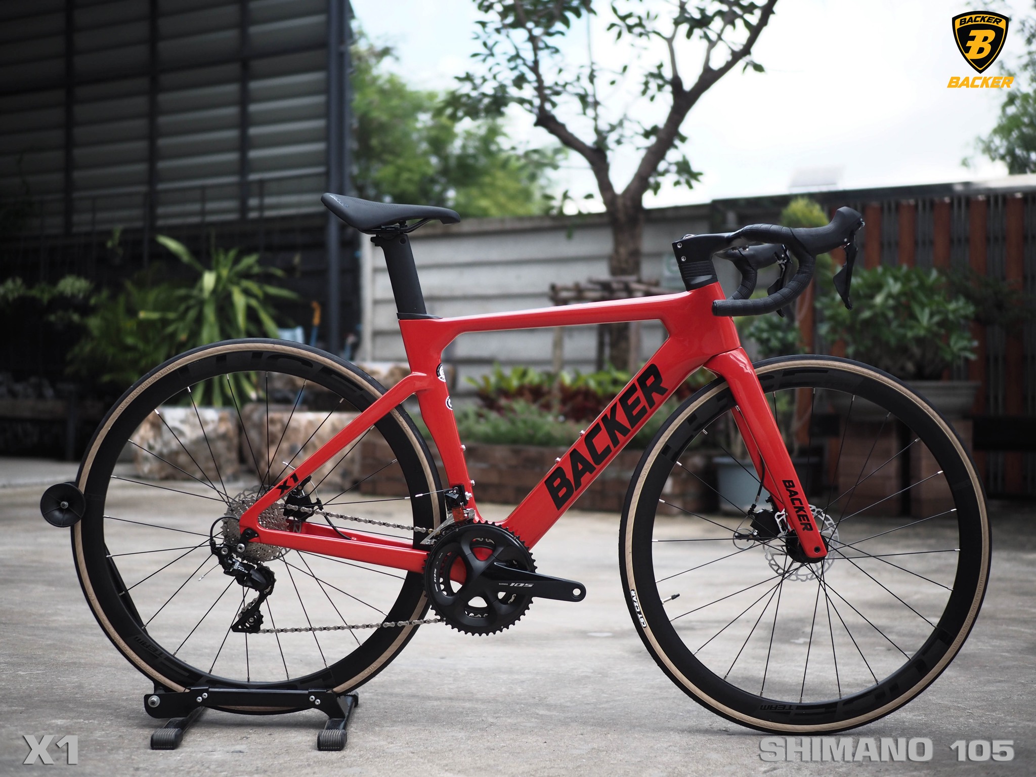 จักรยานเสือหมอบ Backer X1 Disc brake Carbon Raod bike เกียร์ Shimano 105 22 Speed ดิสน้ำมัน All New Backer X1 ปี 2023