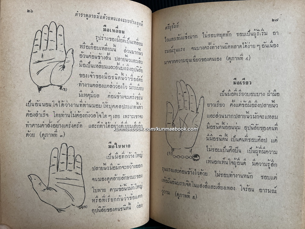 ตำราดูลายมือด้วยตนเองแบบประยุกต์ 48 ชั่วโมงและ 320 เส้น ผลงานของ ตรีบุรัมย์