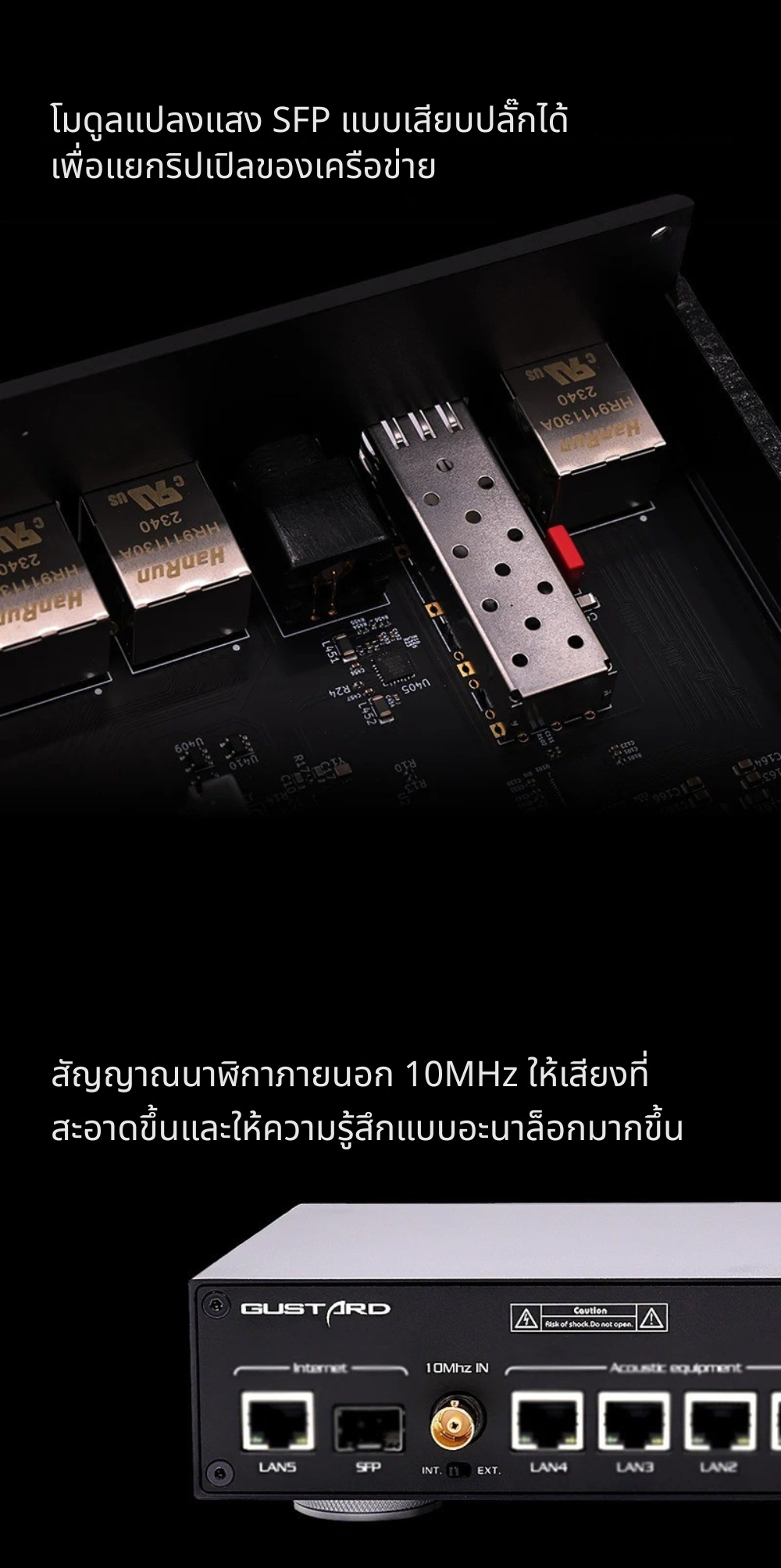 Gustard N18/N18 PRO สวิตซ์เครือข่ายเสียง Ethernet Switch เกรดออดิโอ ประกันศูนย์ไทย