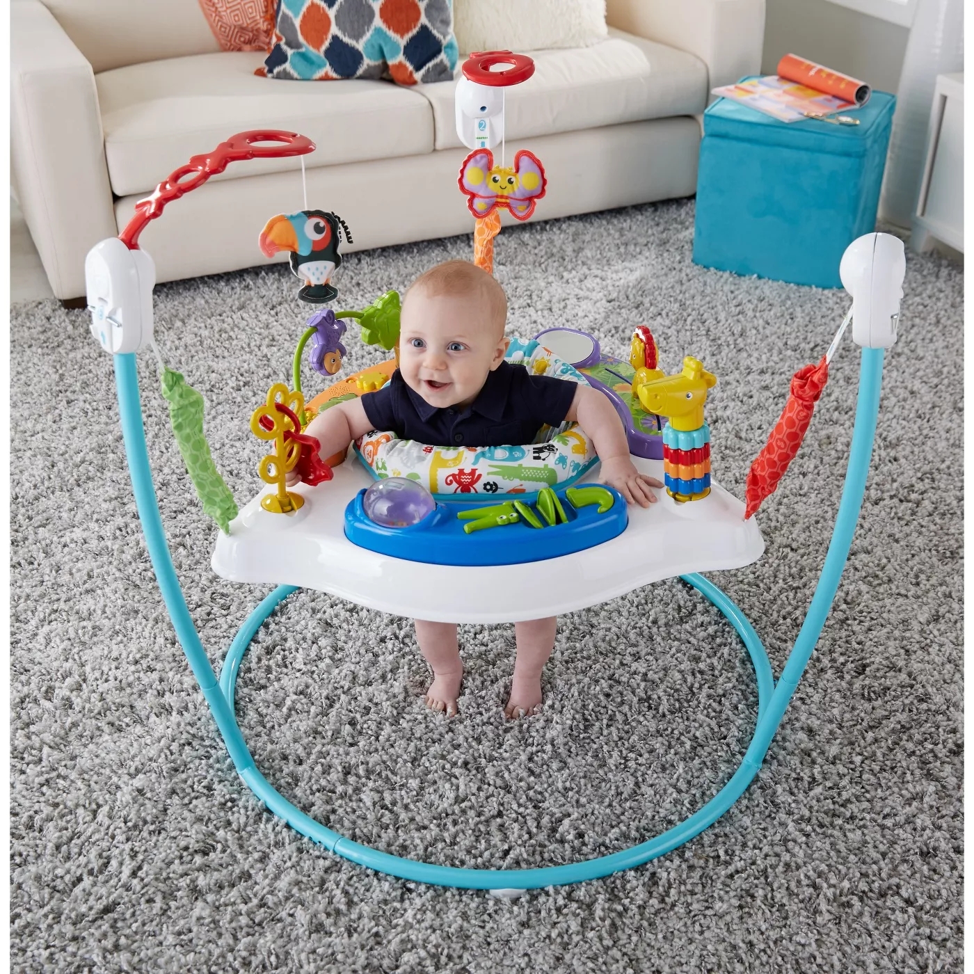 Fisher-Price Animal Activity Jumperoo จั้มเปอร์ รุ่นใหม่ พับเก็บได้ ของเล่นเด็ก ของเล่นเสริมพัฒนาการ ของเล่นเสริมทักษะ ยอดฮิตที่ทุกๆบ้านต้องมี