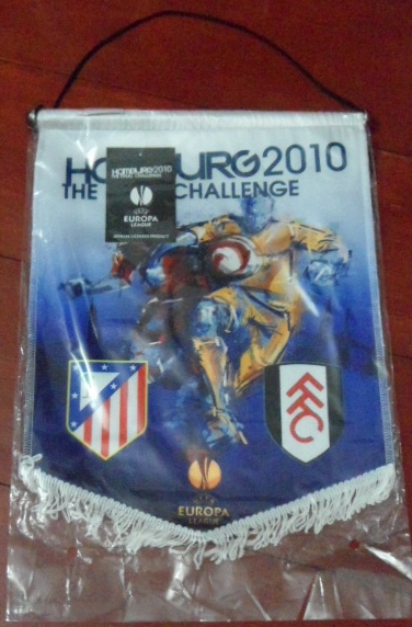 ธงติดกระจก ฟุตบอล สโมสรฟูแล่ม - HAMBURG 2010 THE FINAL CHALLENGE ใหม่ / FULHAM Football Club Pennant - HAMBURG 2010 THE FINAL CHALLENGE NEW
