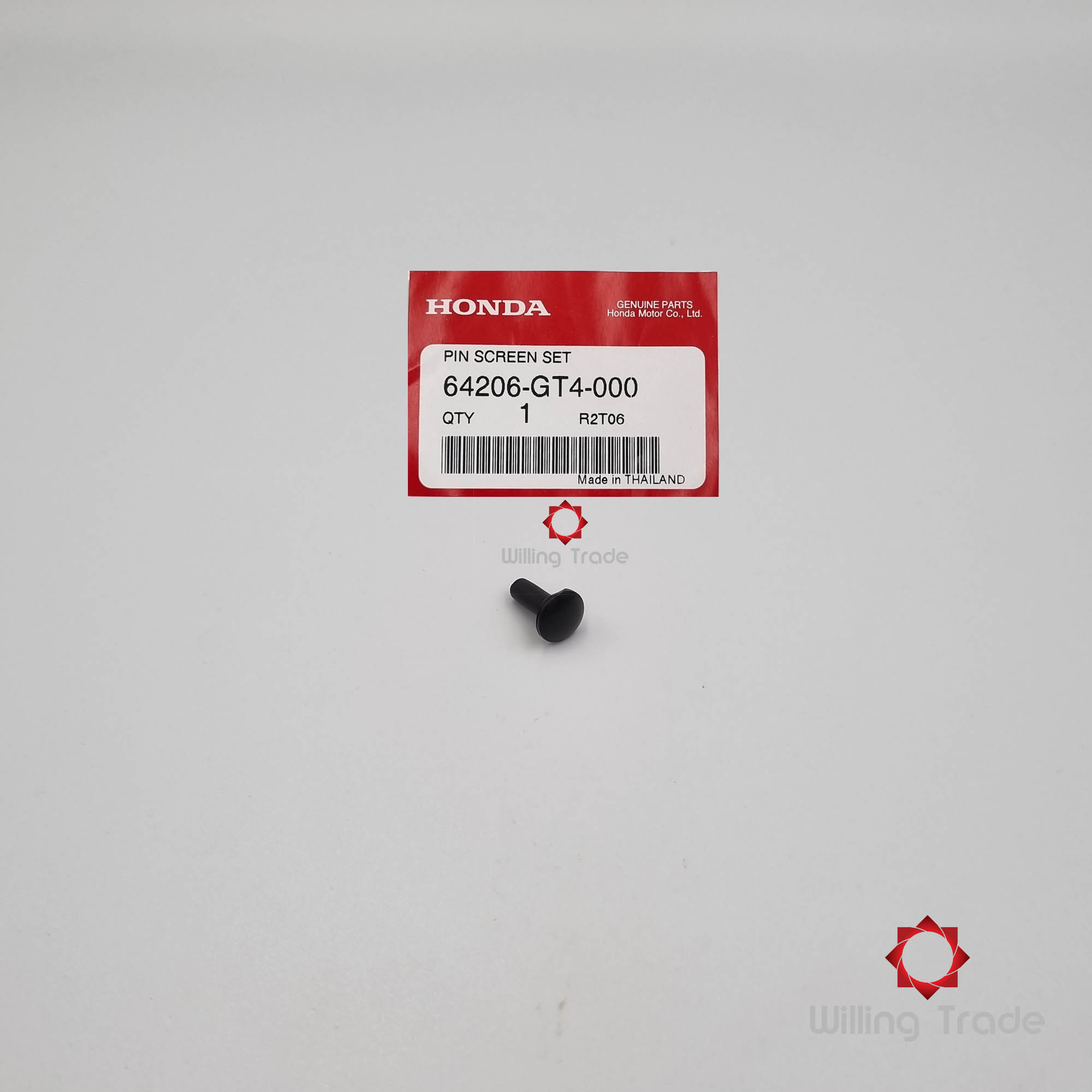 สลักยึดแผ่นกันลม/หมุดยึด ...(B347)HONDA: (64206-GT4-000) DASH OLD-NEW, LS125, SONIC แพ๊คละ 1 ชิ้น... [แท้ศูนย์ 100%] ...กลุ่ม่อะไหลาชุดไฟหน้า DASH/แฟริ่ง ... PIN, SCREEN SETTING