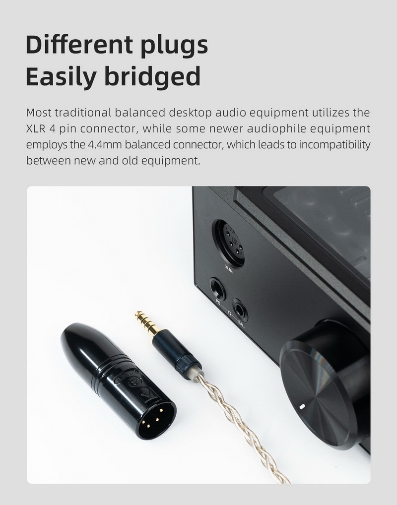 FiiO LX-4.4M อะแดปเตอร์แปลง XLR 4 พิน เป็น 4.4mm Balanced ประกันศูนย์ไทย