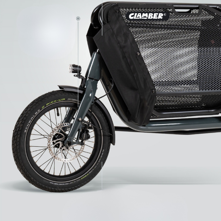 CLAMBER DIK-DIK จักรยานคาร์โก้ไฟฟ้า 2 ล้อ พรีเมียม ขนาดกะทัดรัด เข้าลิฟต์ได้! แบต 36V 20Ah วิ่งไกล 80 กม. กล่องพับได้