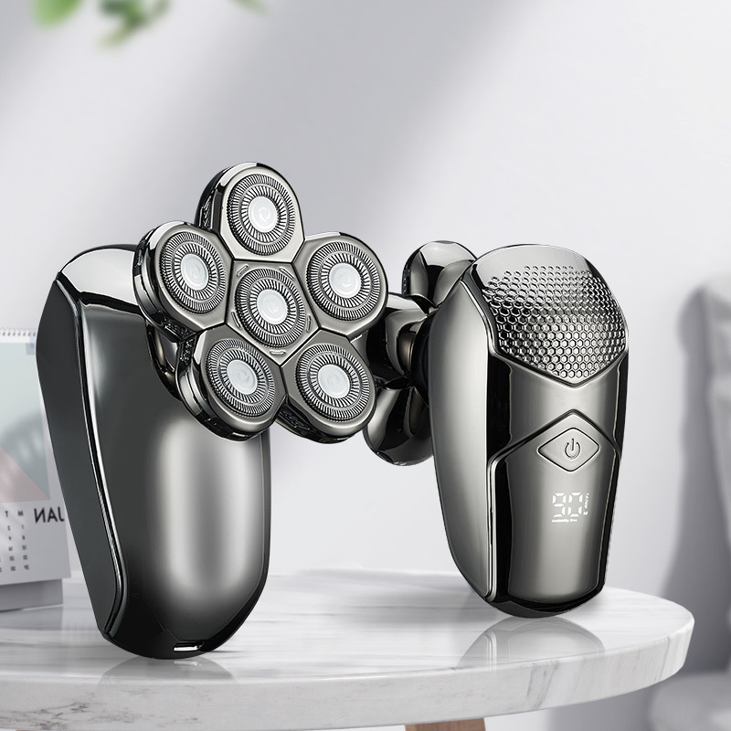 X-Tips Shaver PRO เครื่องโกนหนวด โกนผม 6 หัว รองรับ IPX7 จอแสดงผล LED ในตัว