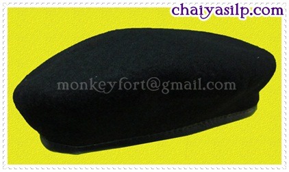 หมวกไบเล่ย์ สีดำ ผ้าสักกะหลาด