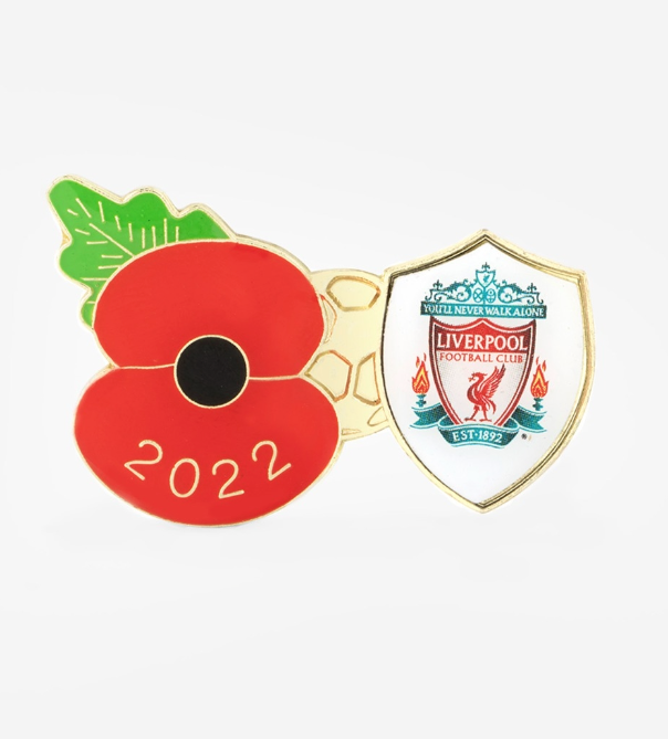 เข็มกลัดลิเวอร์พูล Royal British Legion Poppy Pin ของแท้