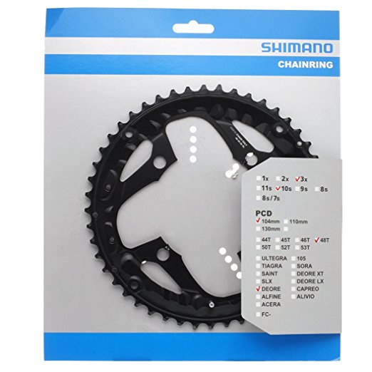 เฉพาะใบจาน DEORE รุ่น FC-T611, ขนาด 44T, สีดำ ,Y-1P198070