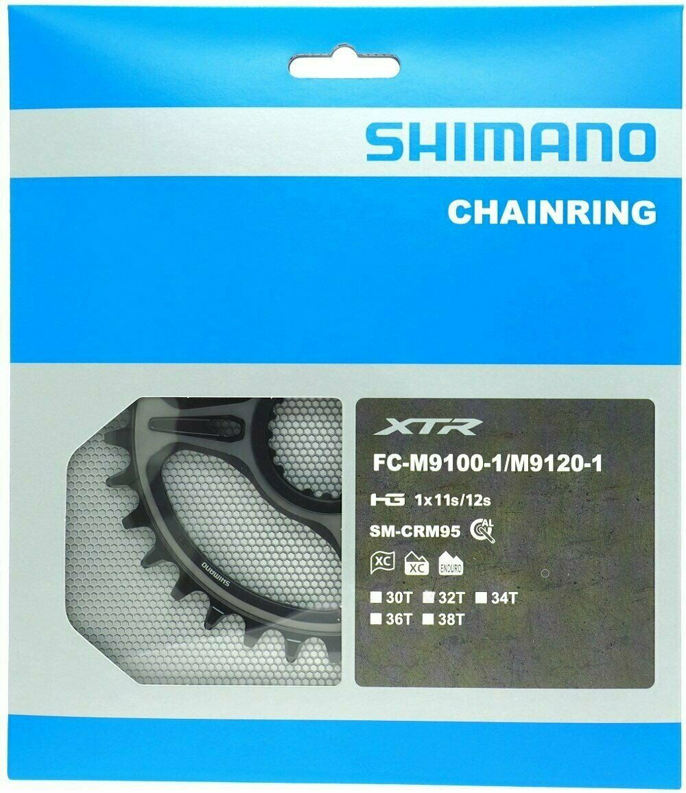 SHIMANO เฉพาะใบจาน XTR SM-CRM95, 36T, 38T สำหรับจาน FC-M9100-1, FCM9120-1, มีกล่อง