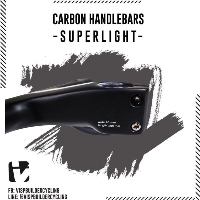 แฮนด์อินทิเกรต Visp Builder รุ่น V3 Integrated Aero handlebar รองรับซางตะเกรายบ OD2 Full Carbon