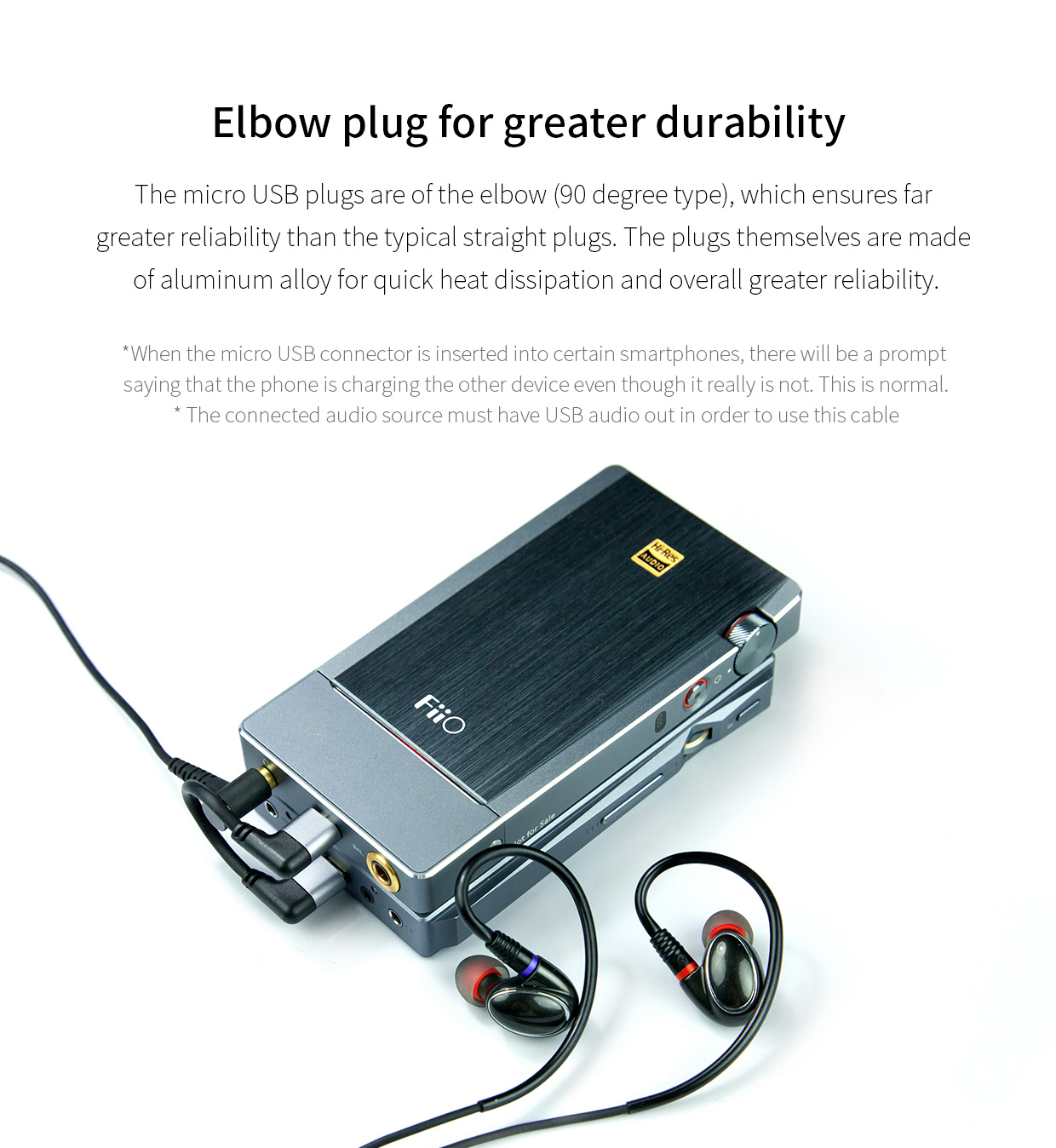 ขาย FiiO ML06 สาย micro USB to micro USB