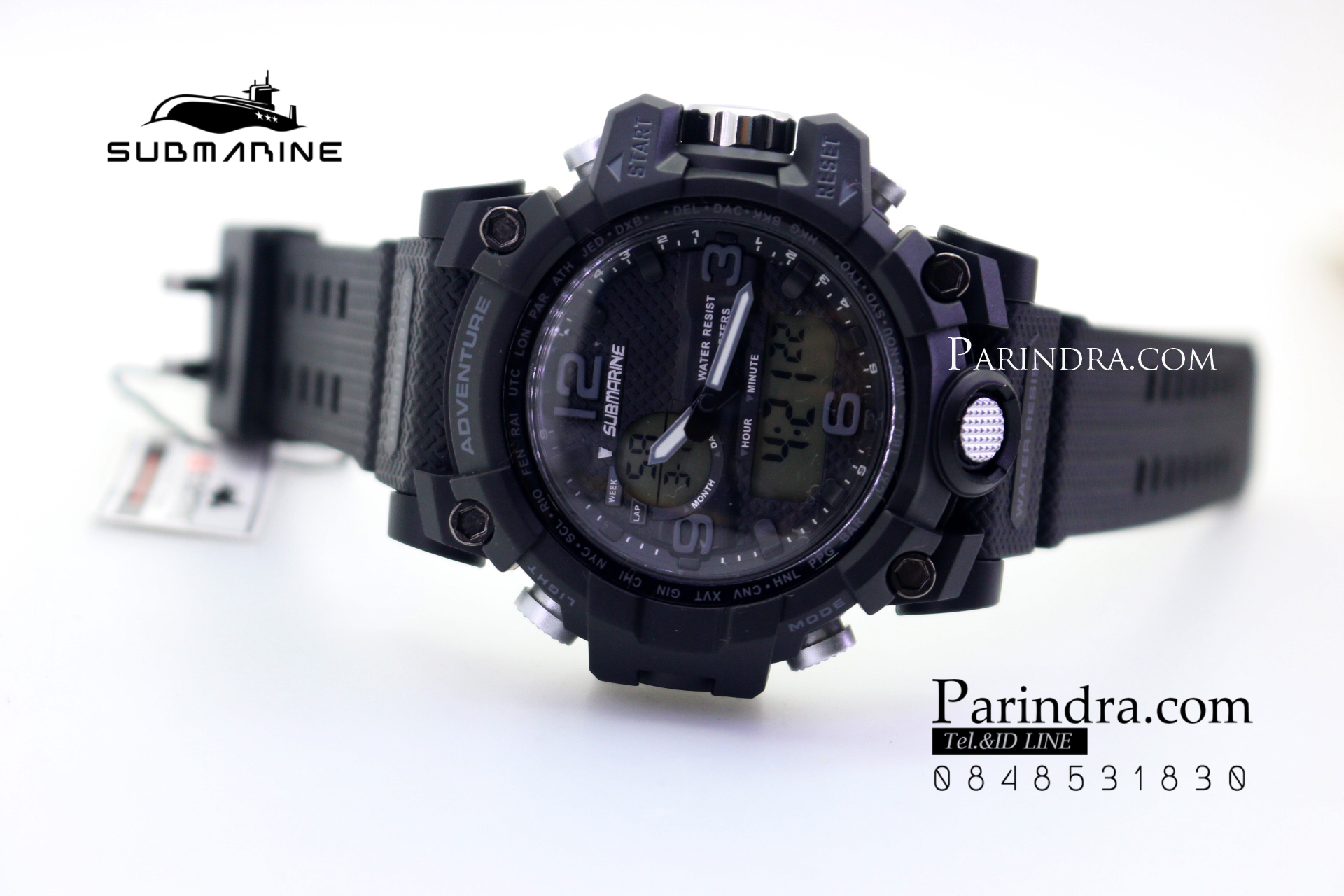 นาฬิกา US submarine TP3190M สีดำล้วน จอเทา
