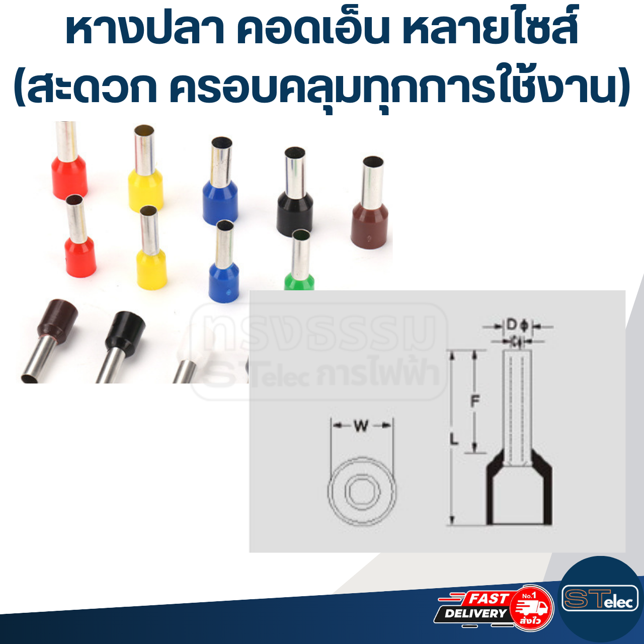 หางปลา คอดเอ็น หลายไซส์ (สะดวก ครอบคลุมทุกการใช้งาน)