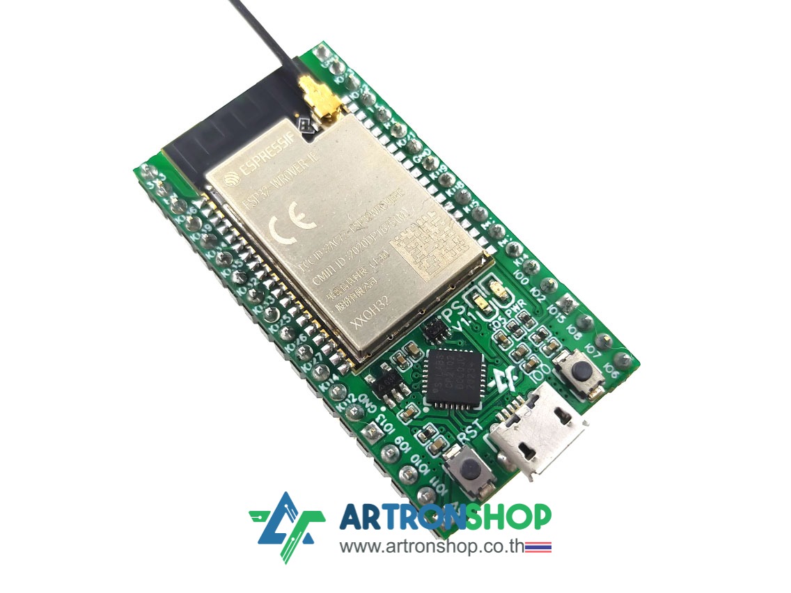 IOXESP32PS บอร์ดพัฒนา ESP32 แรม 4MB เสานอก