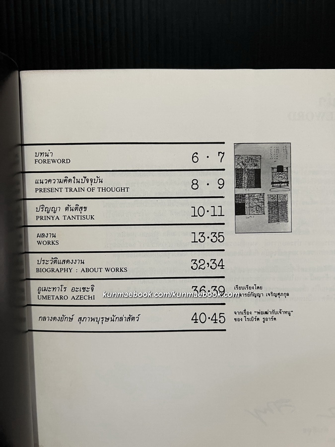 สูจิบัตรการแสดงศิลปกรรมย้อนหลัง ปริญญา ตันติสุข *ศิลปินแห่งชาติ พ.ศ.2525